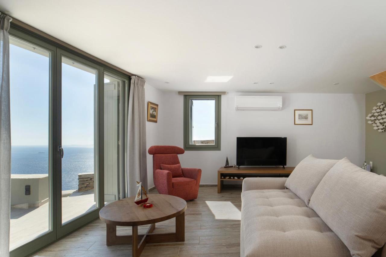 Acron Andros - Luxury Villa With Private Pool Korthio 外观 照片