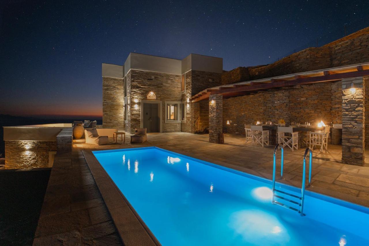 Acron Andros - Luxury Villa With Private Pool Korthio 外观 照片