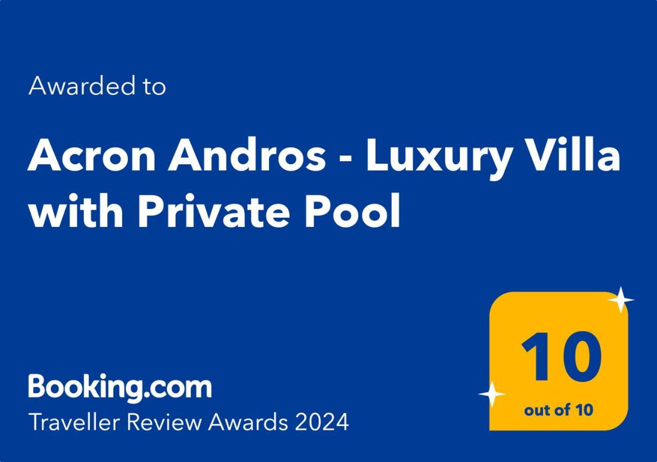 Acron Andros - Luxury Villa With Private Pool Korthio 外观 照片